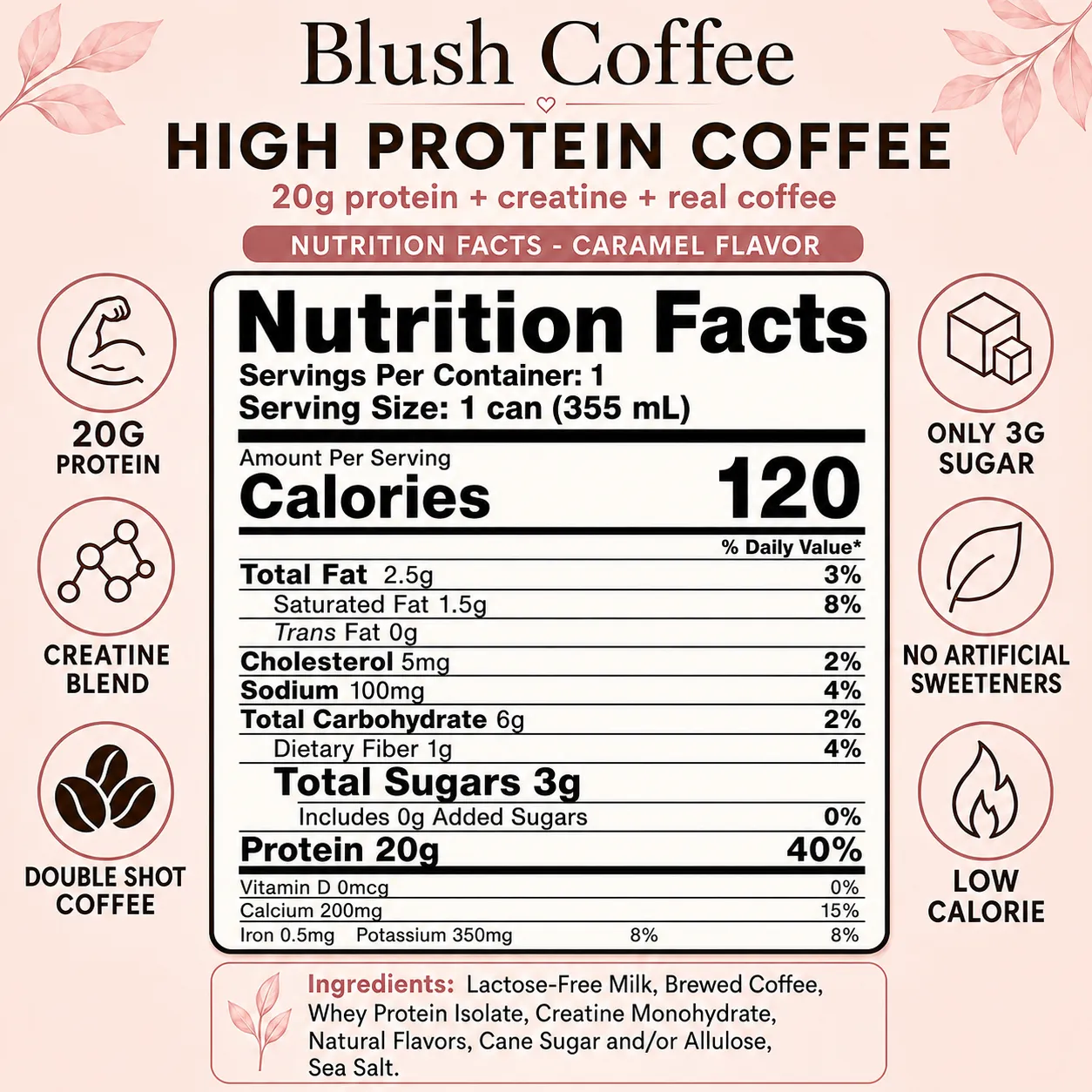 Blush High Protein Coffee Caramel 4