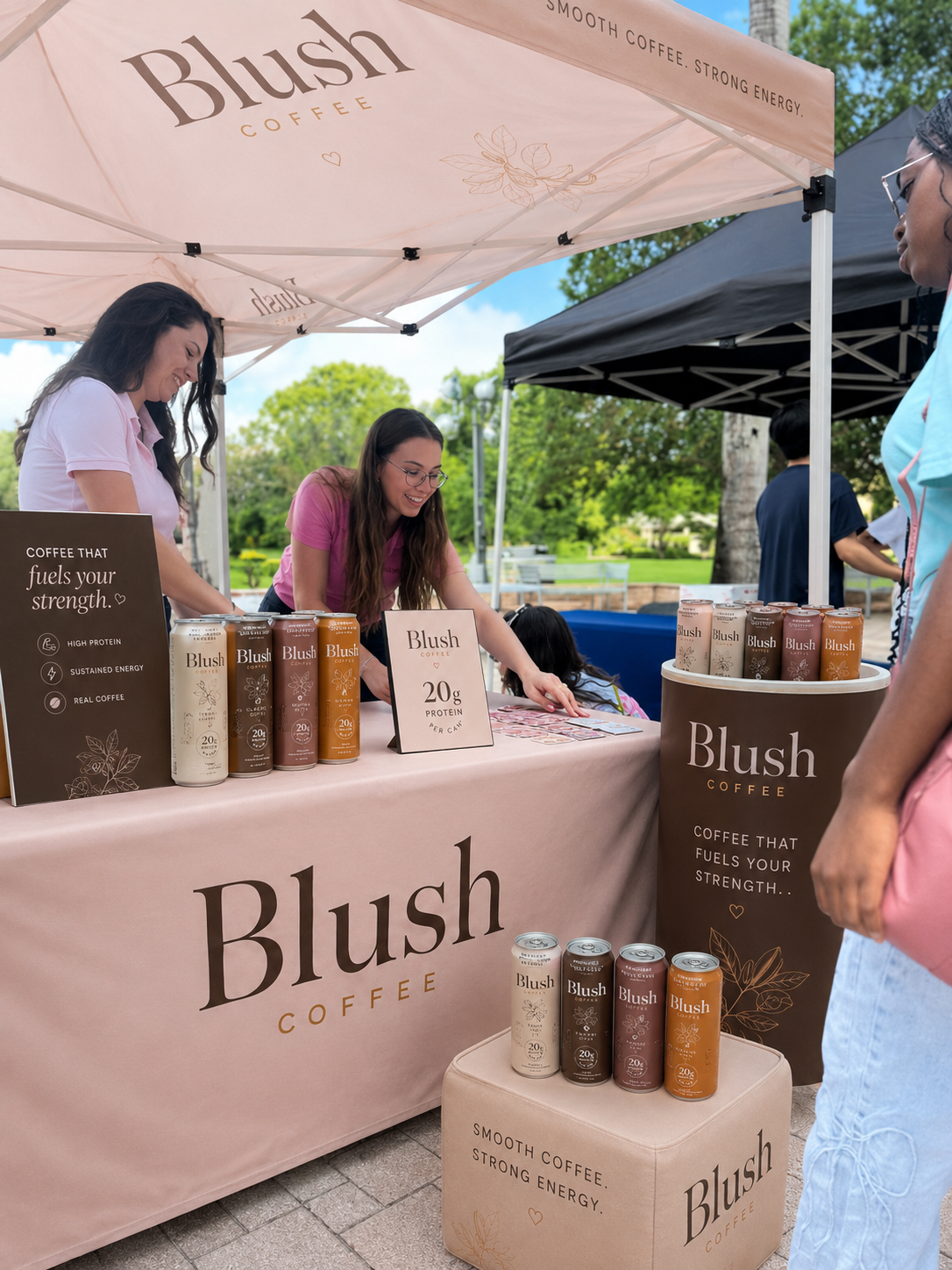 Blush Coffee booth at the Saturday Morning Market in St. Petersburg, Florida
